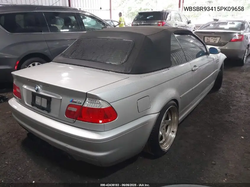 2005 BMW M3 VIN: WBSBR93415PK09658 Lot: 42436183