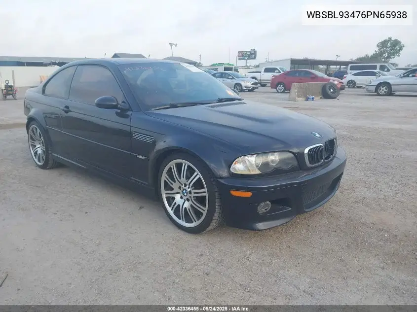 2006 BMW M3 VIN: WBSBL93476PN65938 Lot: 42336455