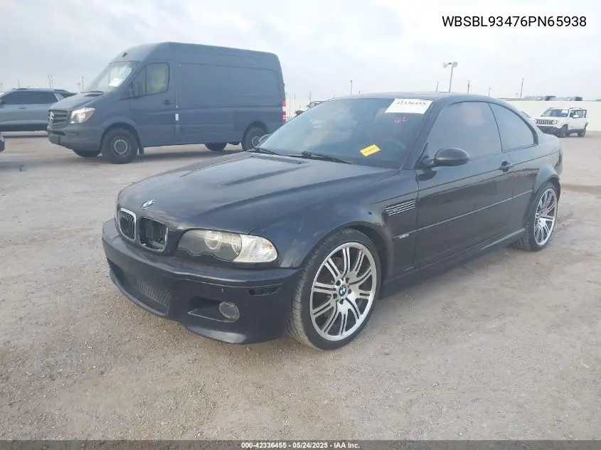 2006 BMW M3 VIN: WBSBL93476PN65938 Lot: 42336455