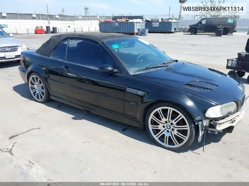 2006 BMW M3 VIN: WBSBR934X6PK11314 Lot: 42515539