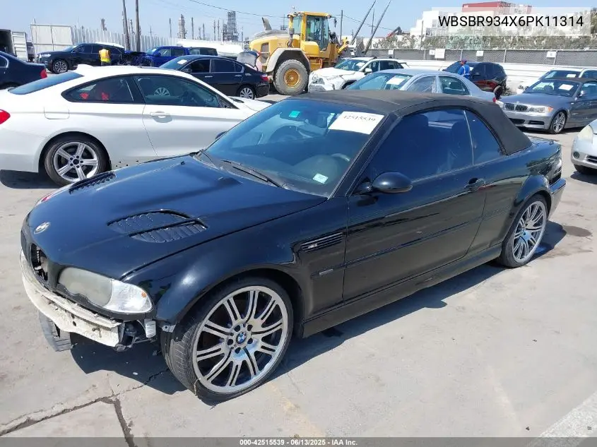 2006 BMW M3 VIN: WBSBR934X6PK11314 Lot: 42515539
