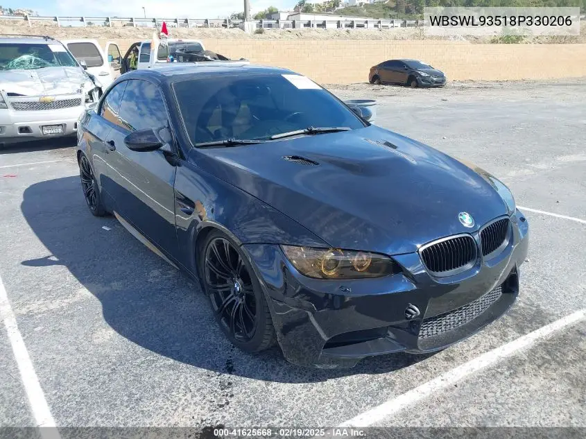 2008 BMW M3 VIN: WBSWL93518P330206 Lot: 41625668