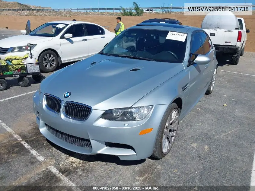 2008 BMW M3 VIN: WBSVA93568E041738 Lot: 41827058