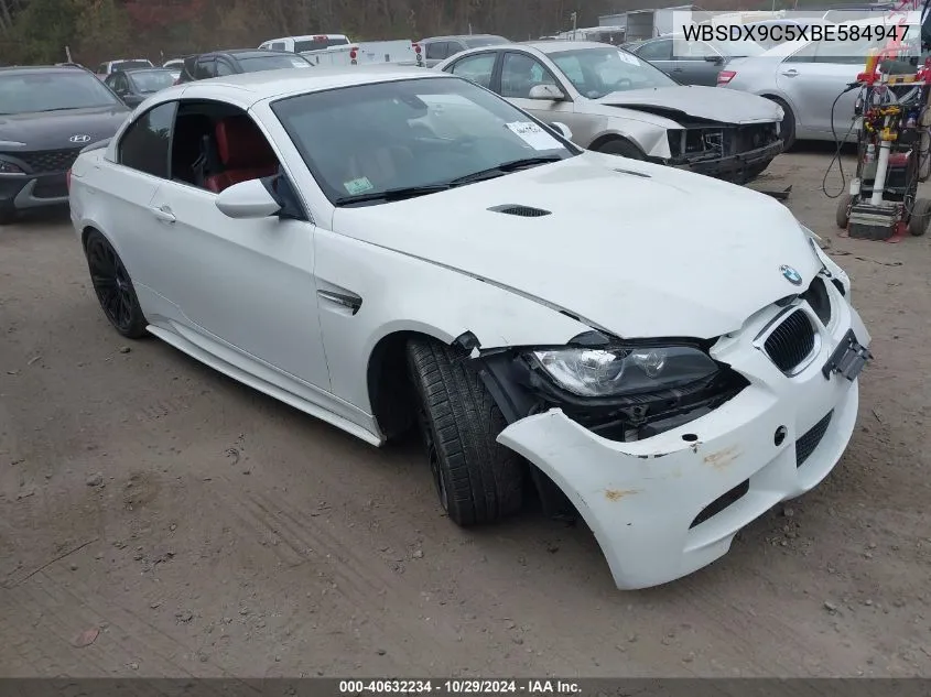 2011 BMW M3 VIN: WBSDX9C5XBE584947 Lot: 40632234