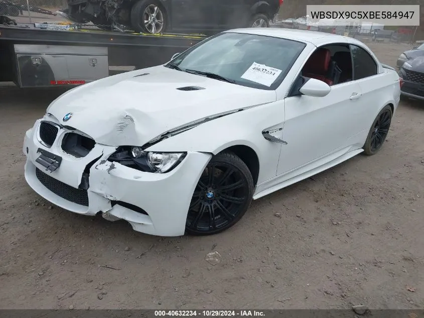 2011 BMW M3 VIN: WBSDX9C5XBE584947 Lot: 40632234