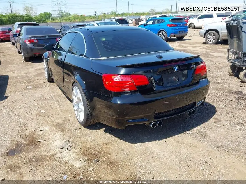 2011 BMW M3 VIN: WBSDX9C50BE585251 Lot: 42097777