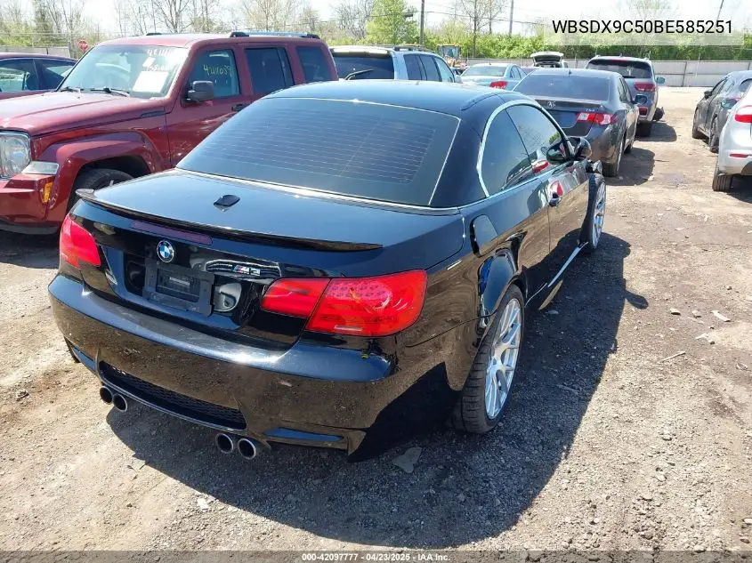 2011 BMW M3 VIN: WBSDX9C50BE585251 Lot: 42097777