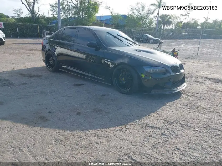 2011 BMW M3 VIN: WBSPM9C5XBE203183 Lot: 42133371