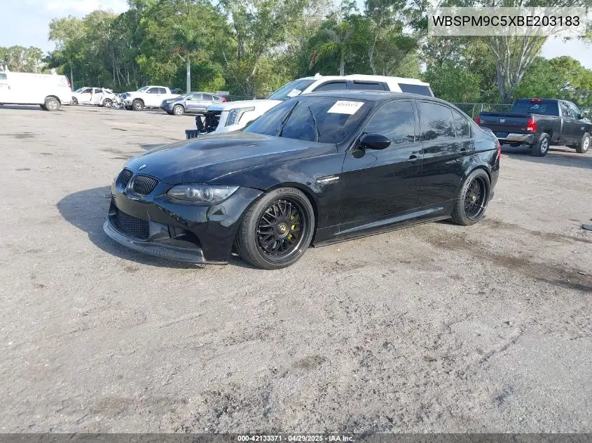 2011 BMW M3 VIN: WBSPM9C5XBE203183 Lot: 42133371