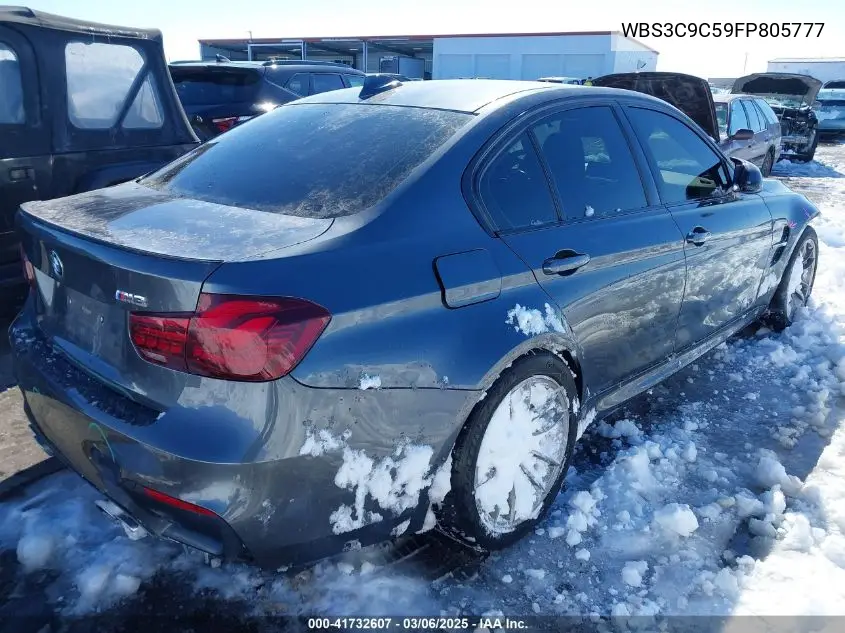 2015 BMW M3 VIN: WBS3C9C59FP805777 Lot: 41732607