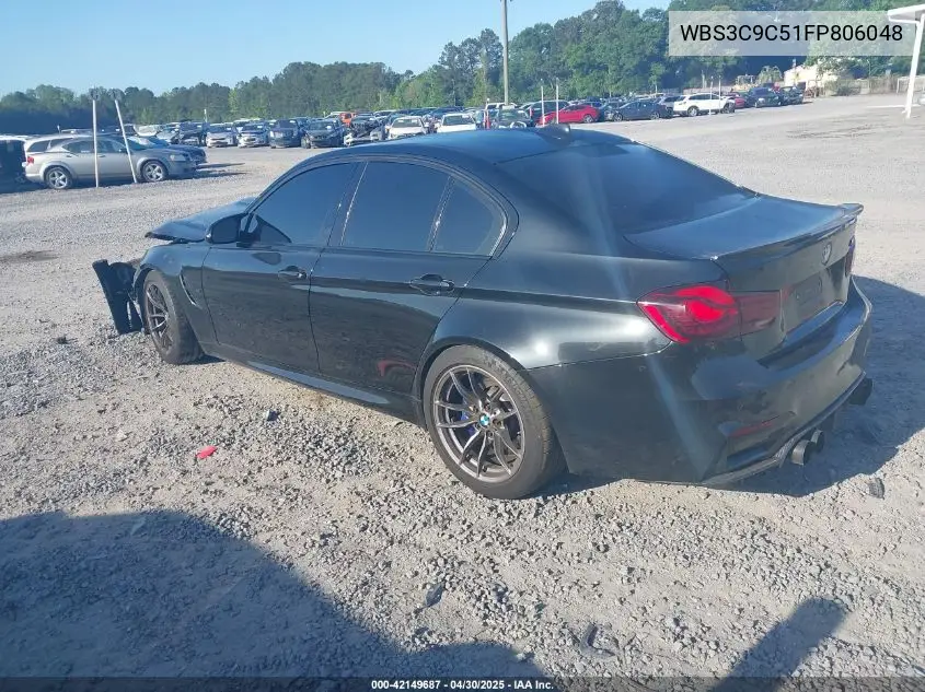 2015 BMW M3 VIN: WBS3C9C51FP806048 Lot: 42149687