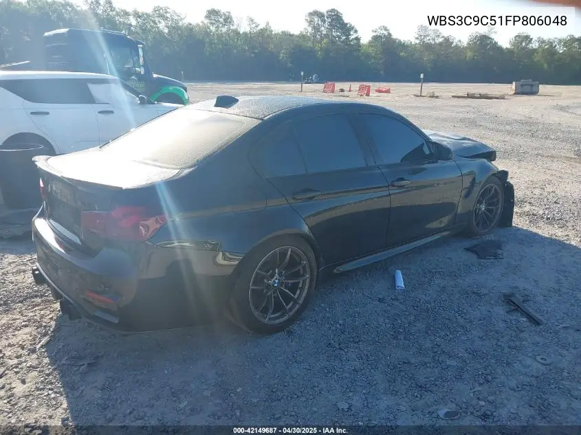 2015 BMW M3 VIN: WBS3C9C51FP806048 Lot: 42149687