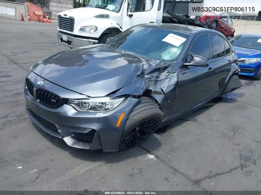 2015 BMW M3 VIN: WBS3C9C51FP806115 Lot: 42164820