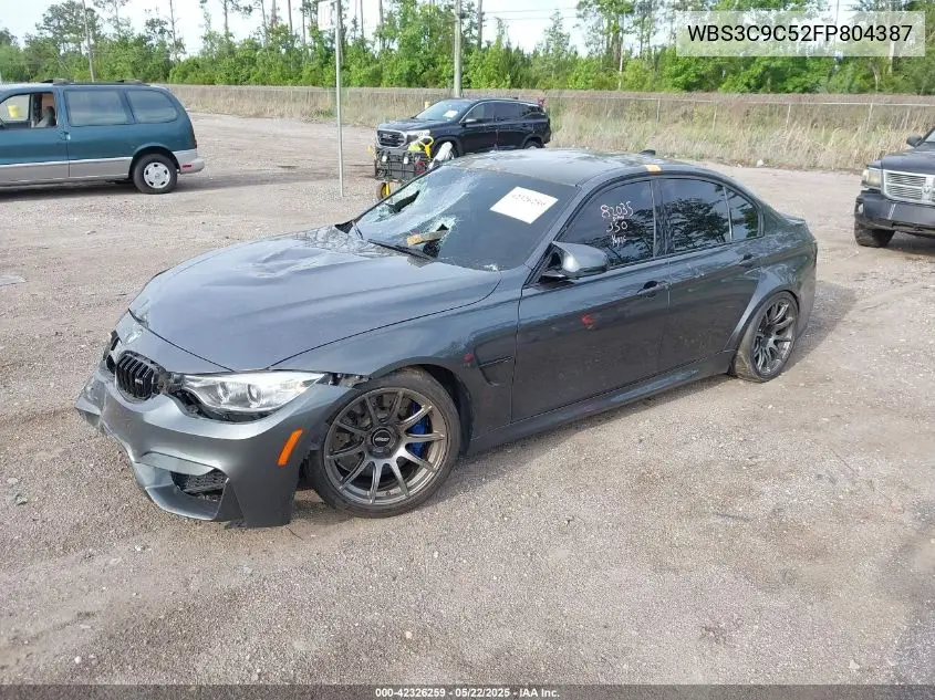 2015 BMW M3 VIN: WBS3C9C52FP804387 Lot: 42326259