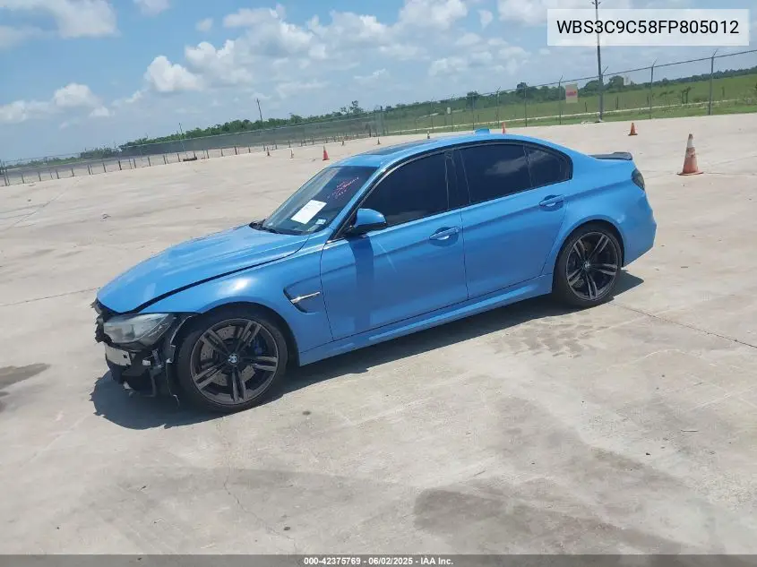 2015 BMW M3 VIN: WBS3C9C58FP805012 Lot: 42375769