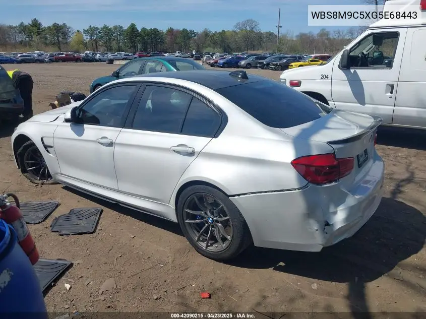 2016 BMW M3 VIN: WBS8M9C5XG5E68443 Lot: 42090215