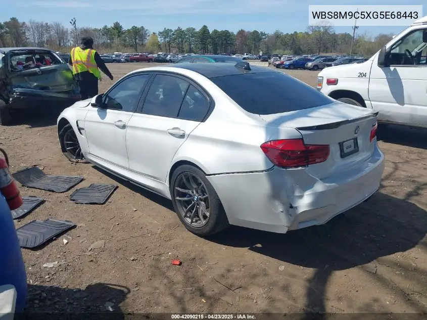 2016 BMW M3 VIN: WBS8M9C5XG5E68443 Lot: 42090215