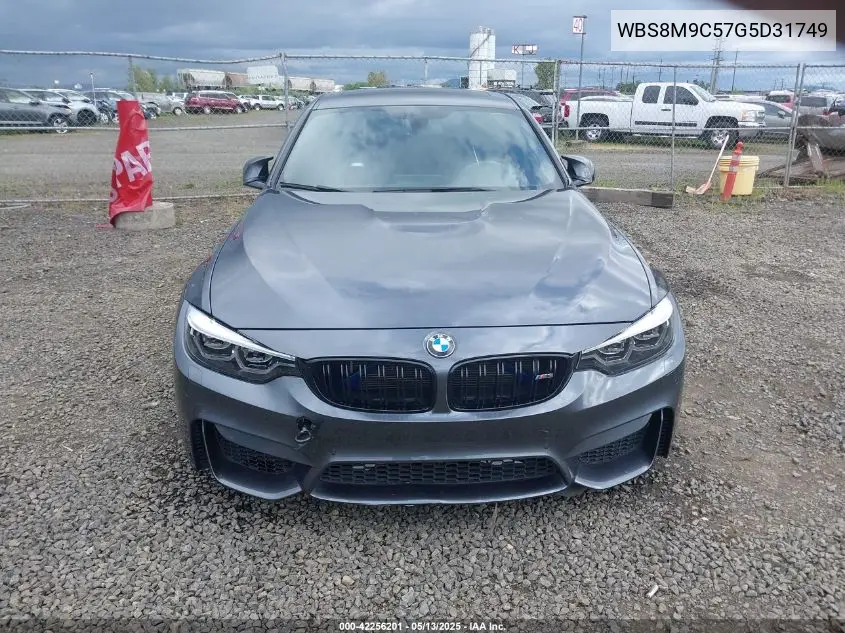 2016 BMW M3 VIN: WBS8M9C57G5D31749 Lot: 42256201