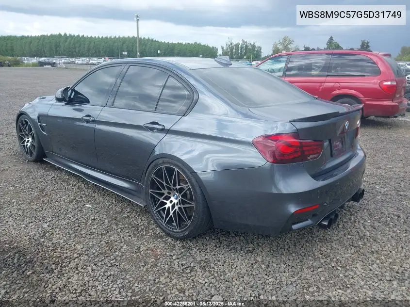 2016 BMW M3 VIN: WBS8M9C57G5D31749 Lot: 42256201