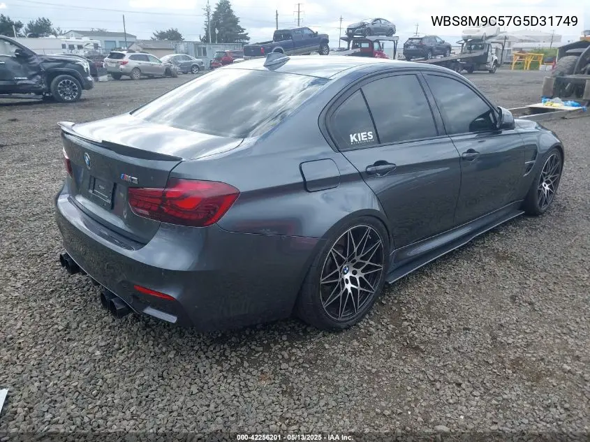 2016 BMW M3 VIN: WBS8M9C57G5D31749 Lot: 42256201