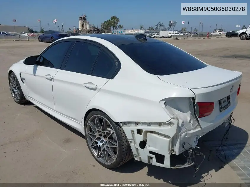 2016 BMW M3 VIN: WBS8M9C50G5D30278 Lot: 42549894