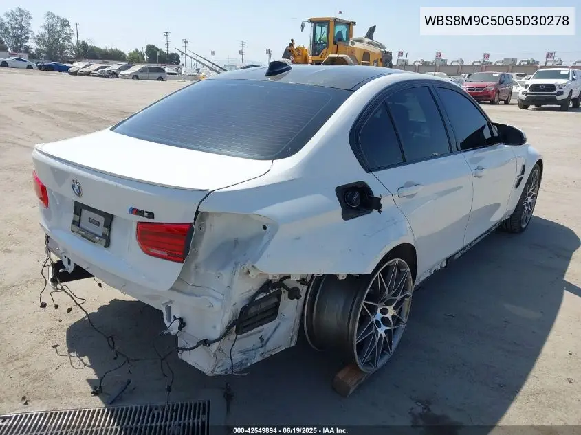 2016 BMW M3 VIN: WBS8M9C50G5D30278 Lot: 42549894