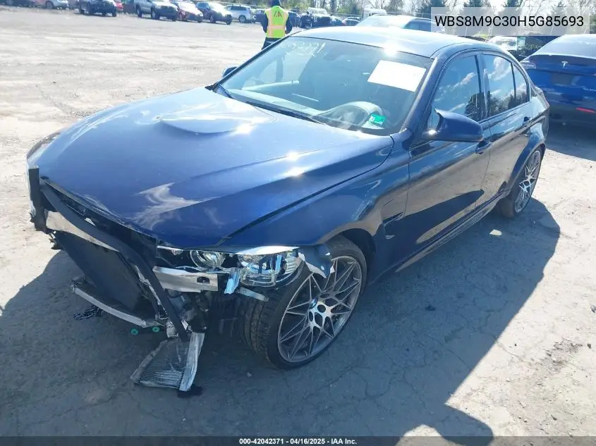 2017 BMW M3 VIN: WBS8M9C30H5G85693 Lot: 42042371