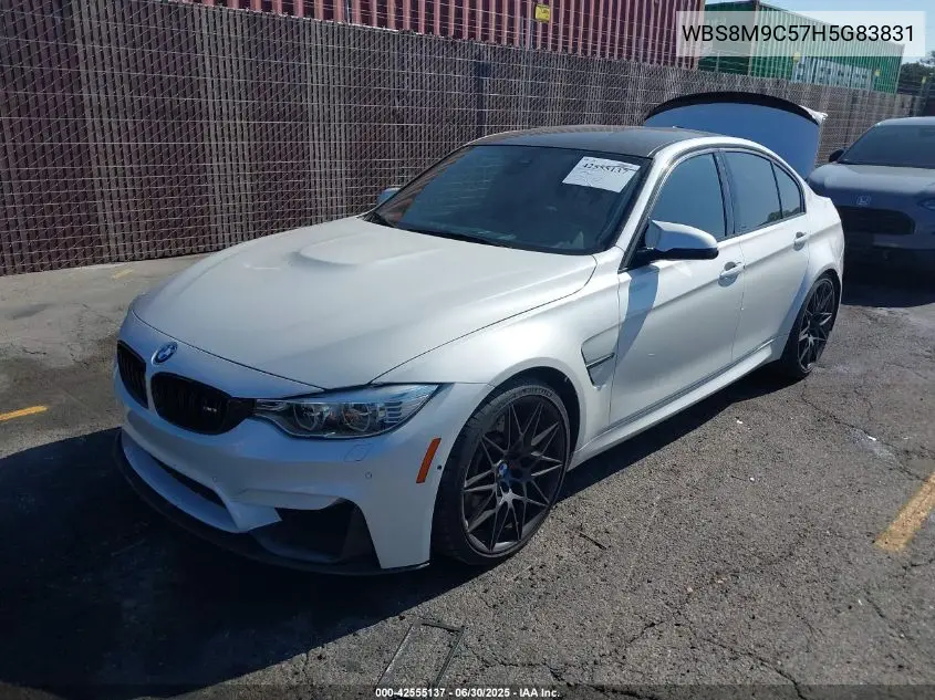 2017 BMW M3 VIN: WBS8M9C57H5G83831 Lot: 42555137