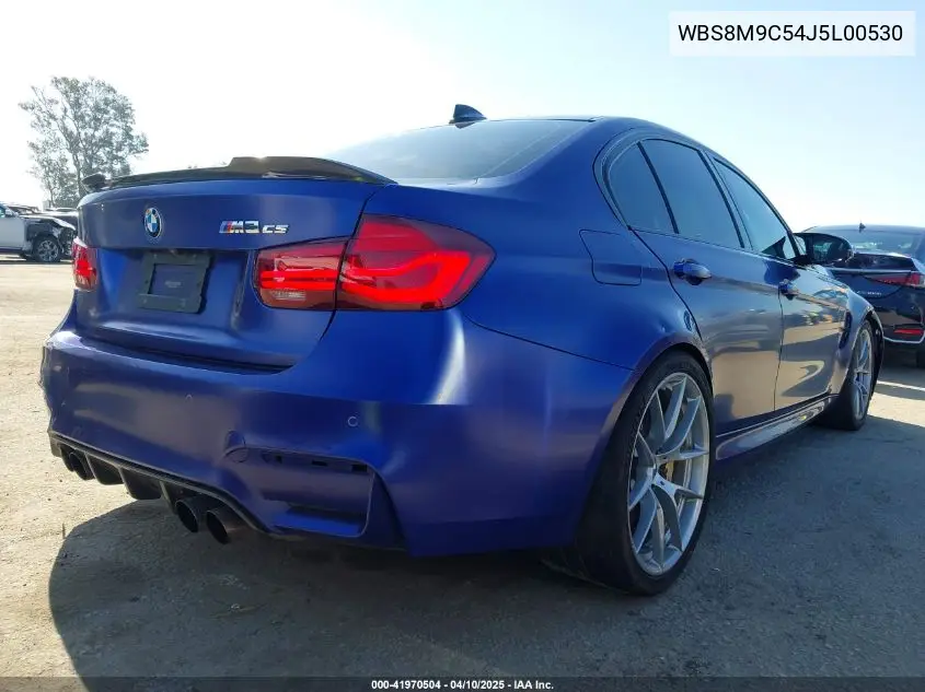 2018 BMW M3 Cs VIN: WBS8M9C54J5L00530 Lot: 41970504
