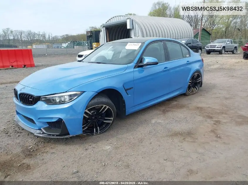 2018 BMW M3 Cs VIN: WBS8M9C53J5K98432 Lot: 42129015