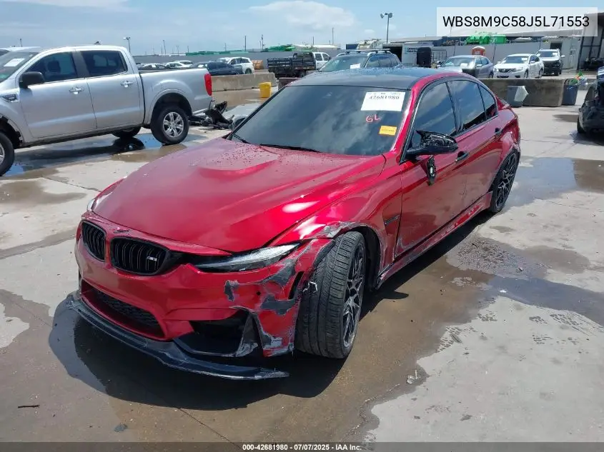 2018 BMW M3 VIN: WBS8M9C58J5L71553 Lot: 42681980