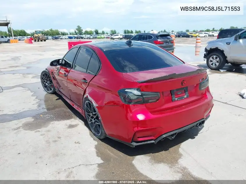 2018 BMW M3 VIN: WBS8M9C58J5L71553 Lot: 42681980