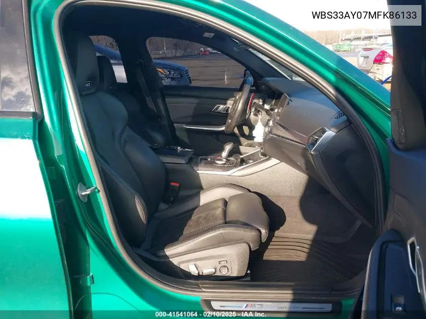 2021 BMW M3 Competition VIN: WBS33AY07MFK86133 Lot: 41541064