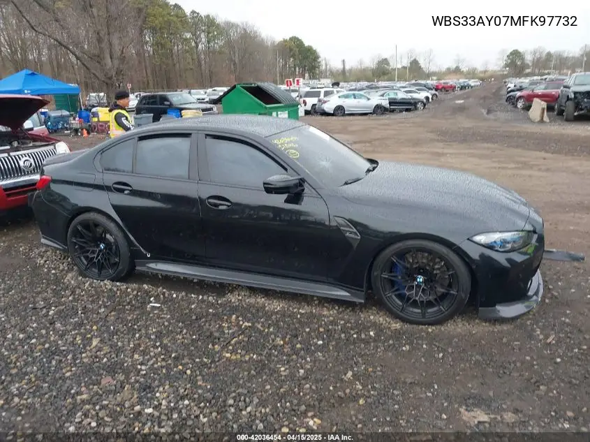 2021 BMW M3 Competition VIN: WBS33AY07MFK97732 Lot: 42036454