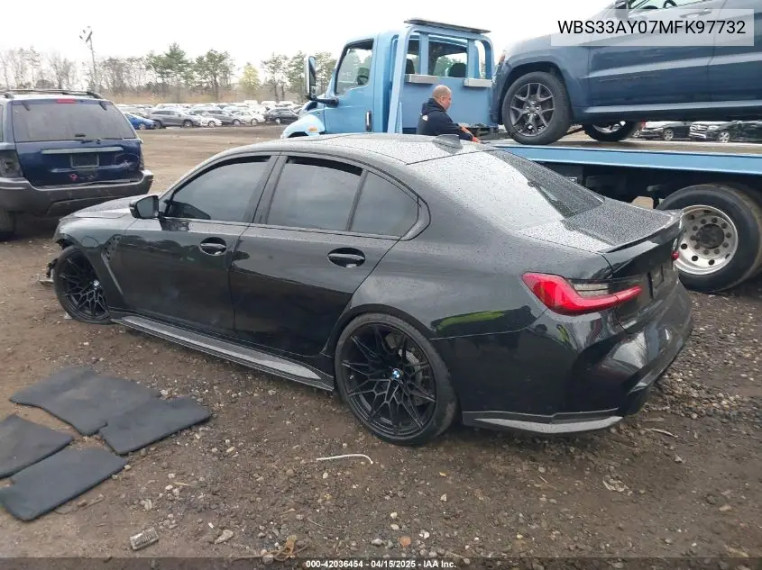 2021 BMW M3 Competition VIN: WBS33AY07MFK97732 Lot: 42036454
