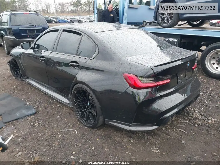 2021 BMW M3 Competition VIN: WBS33AY07MFK97732 Lot: 42036454