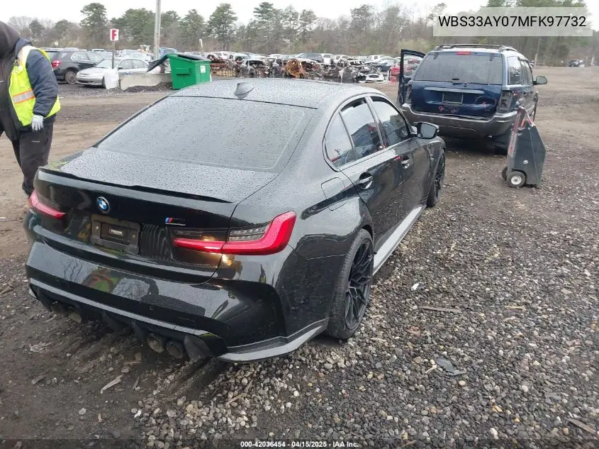 2021 BMW M3 Competition VIN: WBS33AY07MFK97732 Lot: 42036454