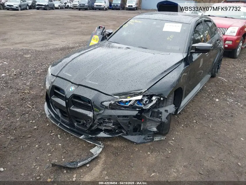 2021 BMW M3 Competition VIN: WBS33AY07MFK97732 Lot: 42036454