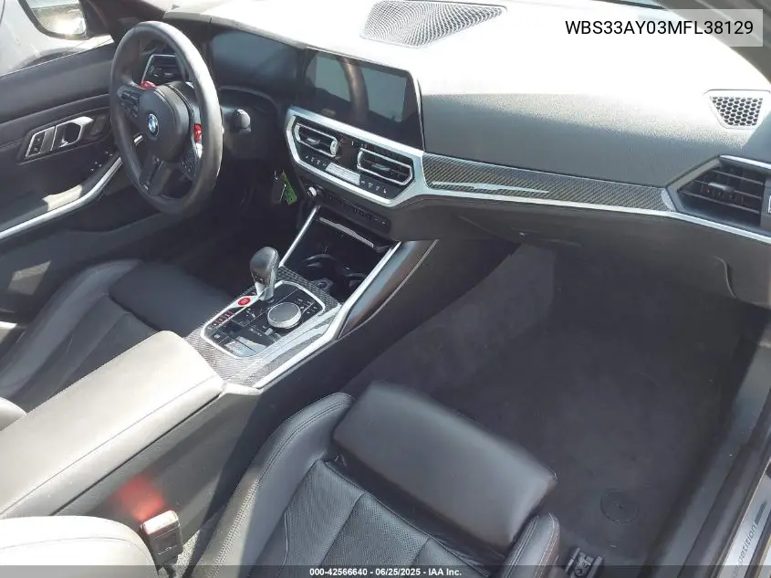 2021 BMW M3 Competition VIN: WBS33AY03MFL38129 Lot: 42566640