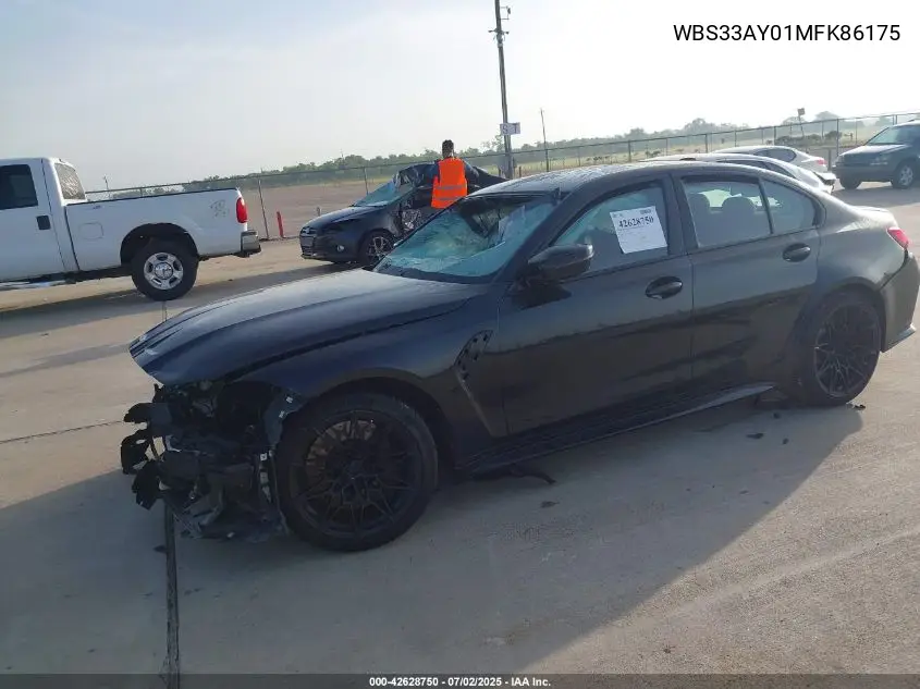 2021 BMW M3 Competition VIN: WBS33AY01MFK86175 Lot: 42628750