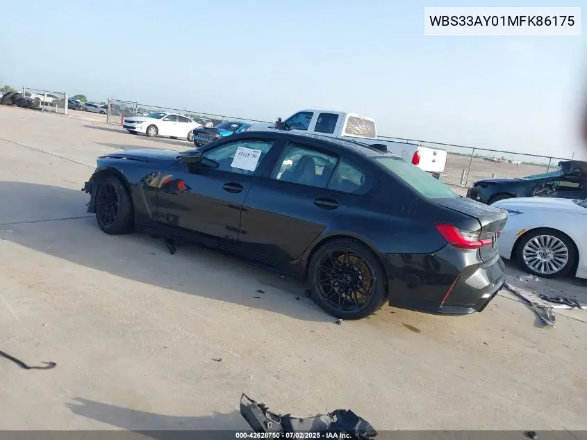 2021 BMW M3 Competition VIN: WBS33AY01MFK86175 Lot: 42628750