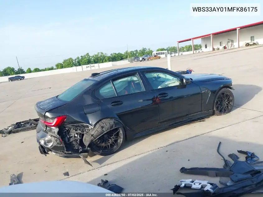 2021 BMW M3 Competition VIN: WBS33AY01MFK86175 Lot: 42628750