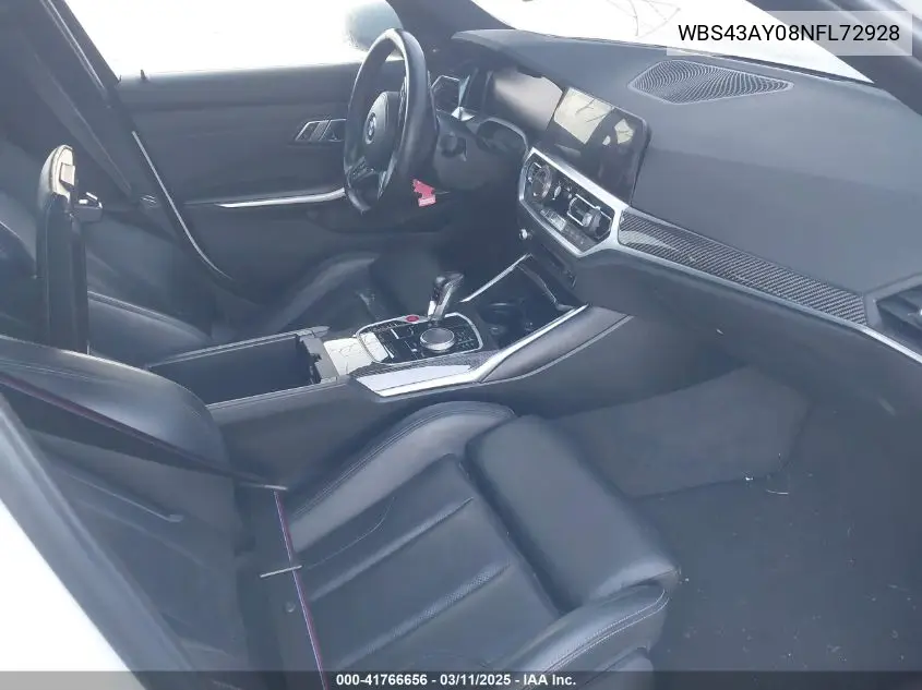 2022 BMW M3 Competition xDrive VIN: WBS43AY08NFL72928 Lot: 41766656
