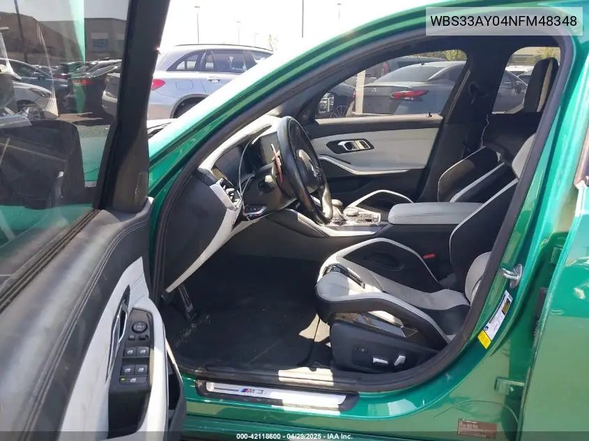 2022 BMW M3 Competition VIN: WBS33AY04NFM48348 Lot: 42118600