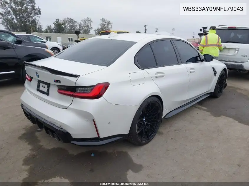 2022 BMW M3 Competition VIN: WBS33AY09NFL79043 Lot: 42180934
