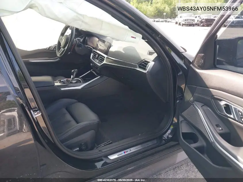 2022 BMW M3 Competition xDrive VIN: WBS43AY05NFM53966 Lot: 42382376