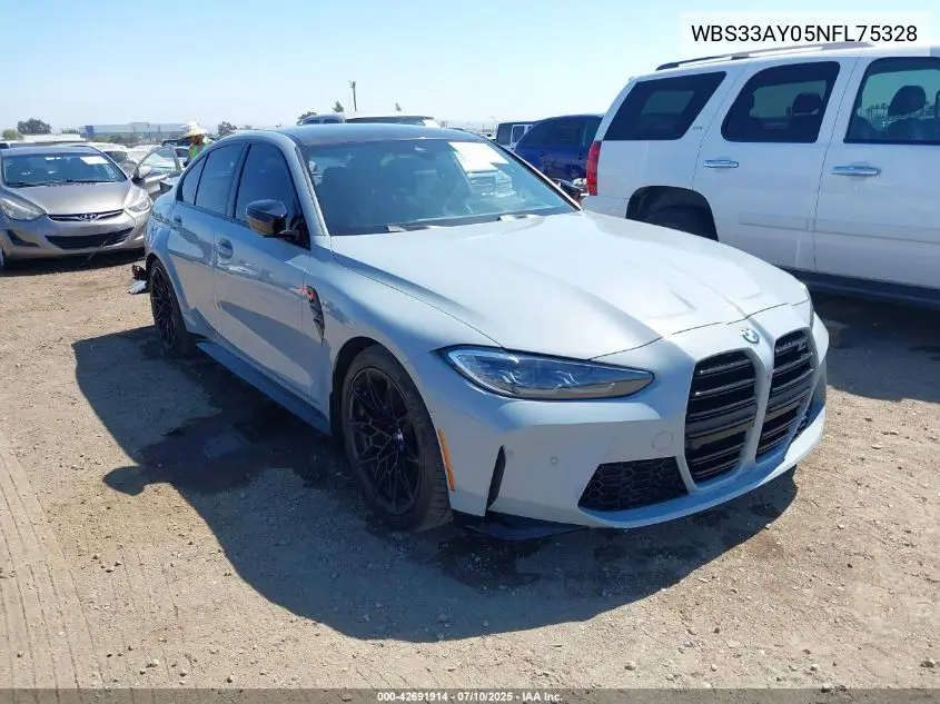 2022 BMW M3 Competition VIN: WBS33AY05NFL75328 Lot: 42691914