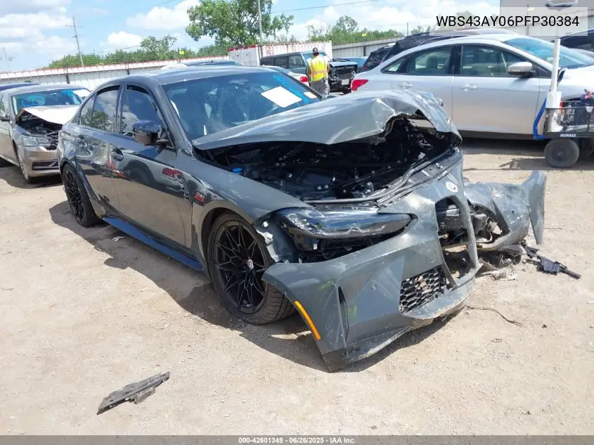 2023 BMW M3 Competition xDrive VIN: WBS43AY06PFP30384 Lot: 42601349
