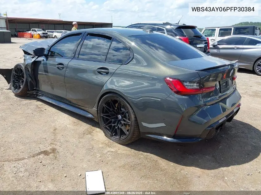 2023 BMW M3 Competition xDrive VIN: WBS43AY06PFP30384 Lot: 42601349