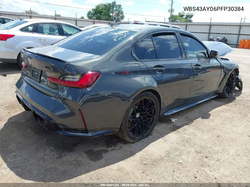 2023 BMW M3 Competition xDrive VIN: WBS43AY06PFP30384 Lot: 42601349